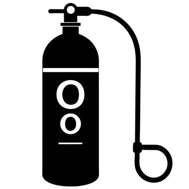 Bir yangın söndürücünün siyah beyaz resmi.