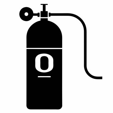 Siyah beyaz yangın söndürücü.