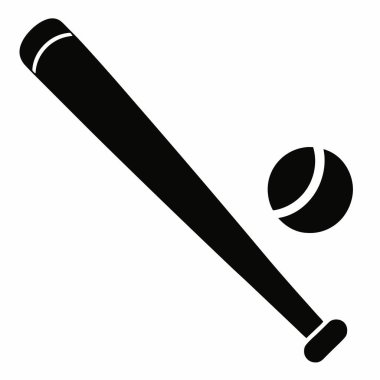 Beyaz arka planda bir beyzbol sopası ve top.