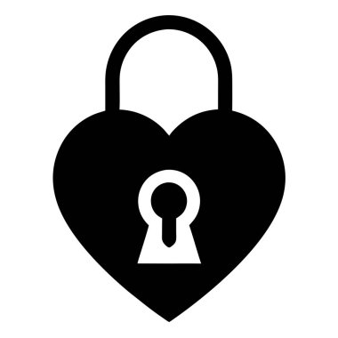 Anahtar deliği olan kalp şeklinde bir kilit.