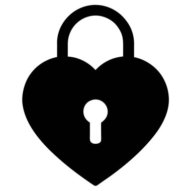 Anahtar deliği olan kalp şeklinde bir kilit.