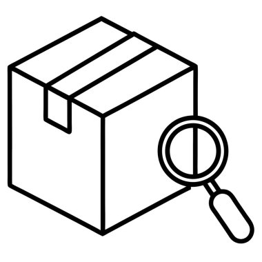 Büyüteci olan bir kutu.