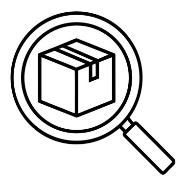 Altında kutu olan bir büyüteç.