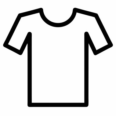 Siyah beyaz bir tişört simgesi