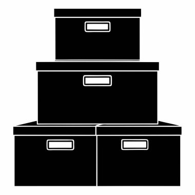 Etiketli üç kara kutu yığını