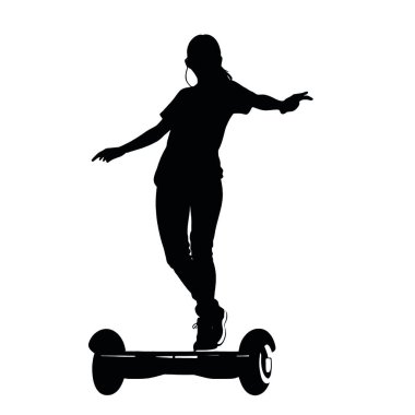 Beyaz arka planda kaykaya binen bir kişi.