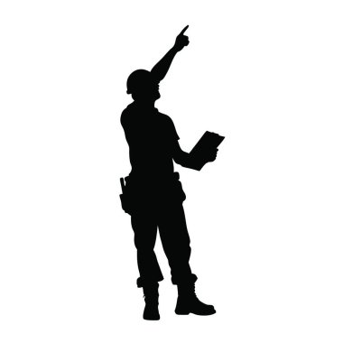 Şapkalı bir adam bir şeyi işaret ediyor.