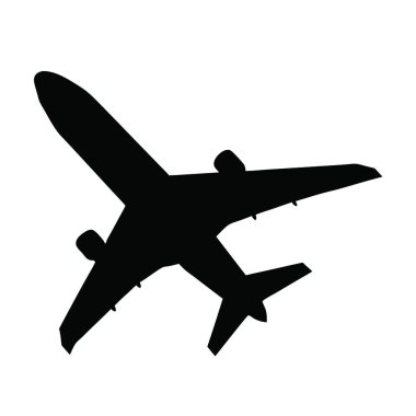 Gökyüzünde beyaz bir arka planı olan bir uçak.