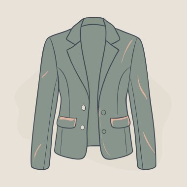 Ceket ikonu. düz çizim tasarımı. vektör grafik sembolü.