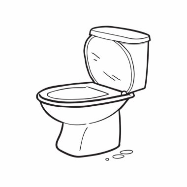 Tuvalet kabı vektör çizimi. El çizimi vektör illüstrasyonu.