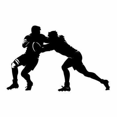 Amerikan futbolcu siluetleri. vektör