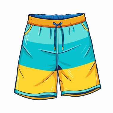 Sarı yüzme havuzunun vektör çizimi