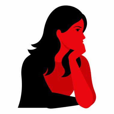 Kızıl saçlı genç kadın.