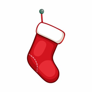 vektör kırmızı çorap simgesi.