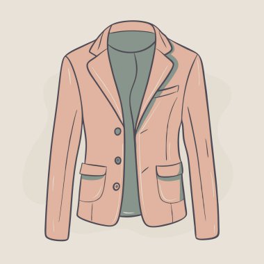 Bir ceketin stil olarak vektör illüstrasyonu