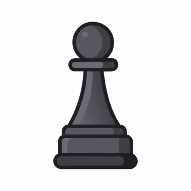 Satranç taşı vektörü düz renk simgesi