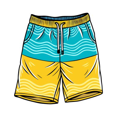 yüzme mayoları renk vektörü.