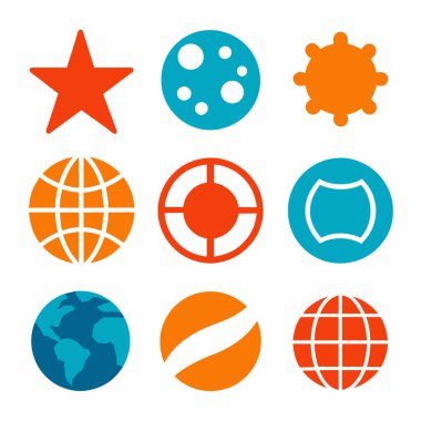 Dünya çapında simgeler vektör kümesi çizimi (18)