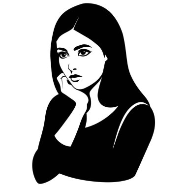 Uzun saçlı kadın.