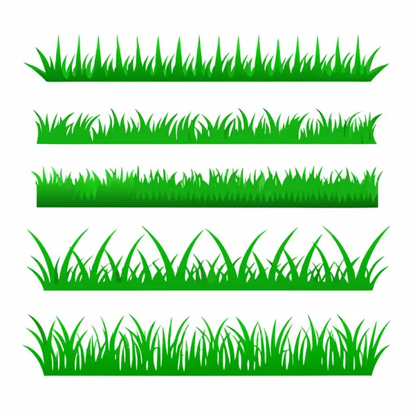 Yeşil çimen seti. vektör.