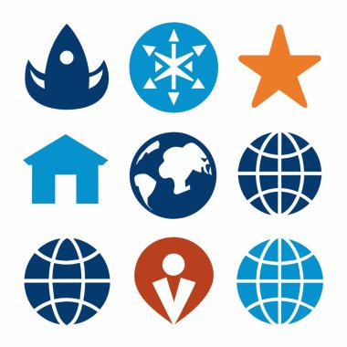 Dünya çapında simgeler vektör kümesi çizimi (19)