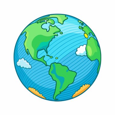 Dünya günü küresel vektör illüstrasyon grafik tasarımı ile