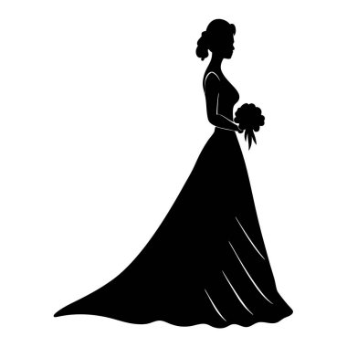 Bir gelinin vektör illüstrasyonu