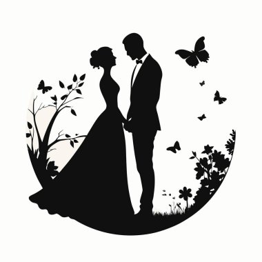 Sahada evlenen çift..