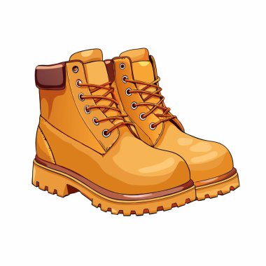 Kahverengi deri çizmelerin vektör çizimi