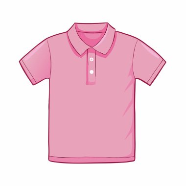 Tasarımınız için boş şablonu olan pembe polo tişört