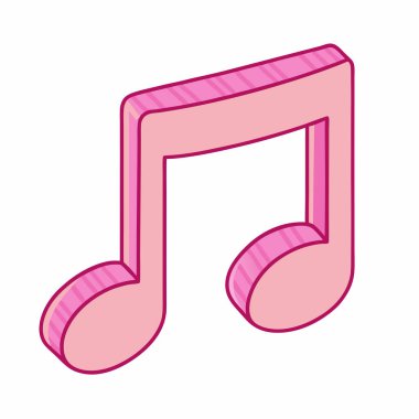 müzik notası simgesi vektör illüstrasyon grafik tasarımı