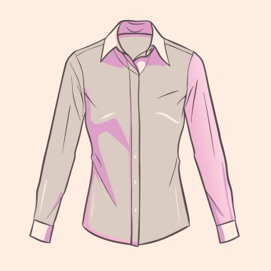 Kadın gömleği. vektör çizimi.