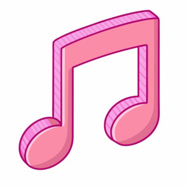 müzik notası ve müzikal not simgesi vektör illüstrasyon tasarımı