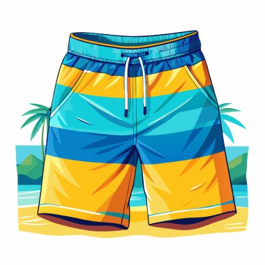 Yaz tatilinde seyahat ikonu çizgi film vektörü. Tropik tatil. plaj tatili