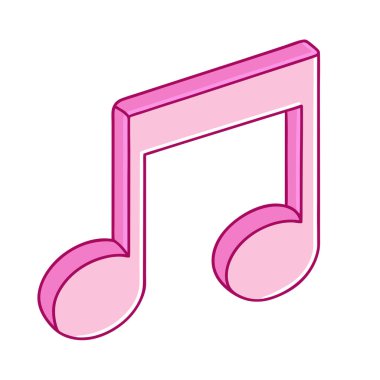 pembe müzik notası