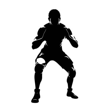 Futbol topu atan bir adamın vektör silueti.