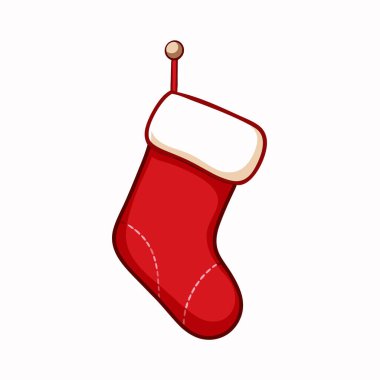 Noel çorap ikonu. ağ için noel çorap vektör simgesinin karikatür çizimi