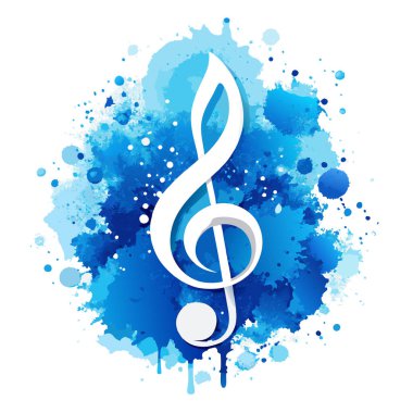 Müzik notaları ile soyut vektör arkaplanı