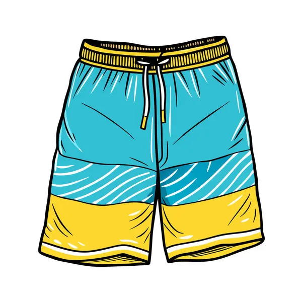 Yüzme şortlarının vektör illüstrasyonu