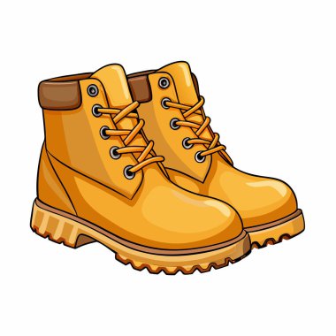kahverengi çizme vektör çizimi beyaz arkaplanda izole edildi