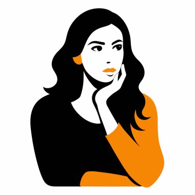 Uzun saçlı kadın.