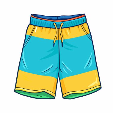 Mavi çizgili şortlar ve vektör çizimi