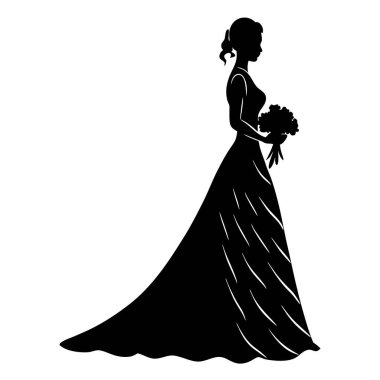 Gelin ve damat silüeti