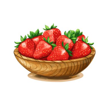 Bir kasede taze çilek