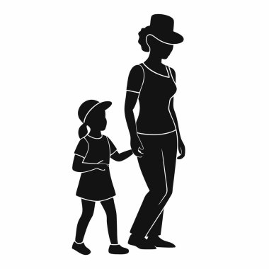 İzole edilmiş anne ve oğul ikonu. vektör tasarımı