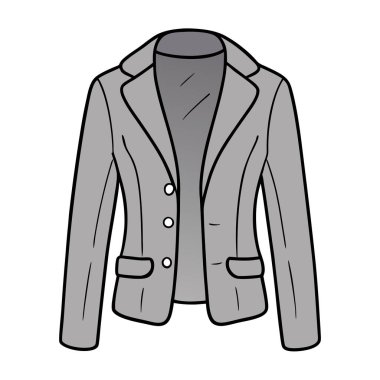 Ceket ikonu vektörü. ince çizgi biçimi.