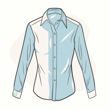bir gömleğin vektör çizimi