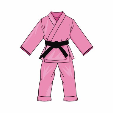 Pembe kimono simgesi, vektör illüstrasyonu