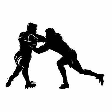 Beyaz arkaplanda siluet futbolcular