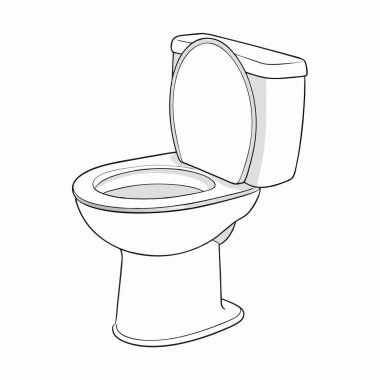 Tuvalet kabı vektörü. özet çizimi beyaz arkaplanda izole edildi.